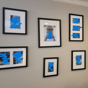 Pottery Barn "Gallery in a Box" - 6 Piece Wood Frame Set with Templates